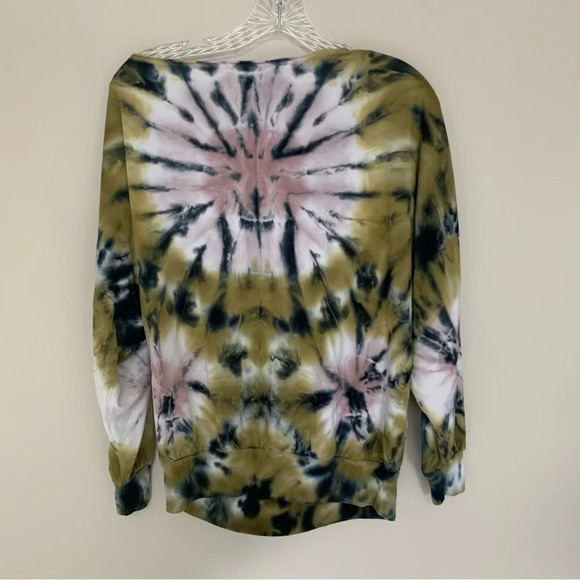 Young Fabulous  & Broke Tie Dye Off The Shoulder Oversized Sweater XS - Picture 2 of 10